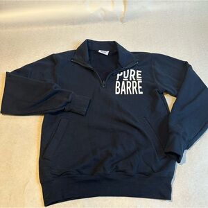 Pure Barre navy half zip sweat shirt size S